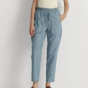 Lauren Women's Ralph Lauren Chambray Paperbag Pants Size 4